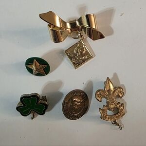 Vtg Boy Scouts Of America Badges Pins Set Of 5